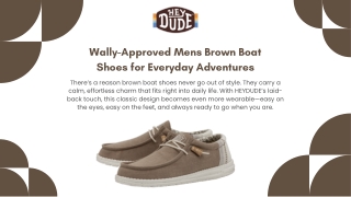 Wally-Approved Mens Brown Boat Shoes for Everyday Adventures