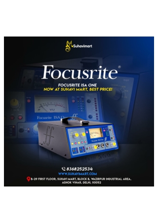 Focusrite ISA One – Classic Analogue Sound, Legendary Performance. Available at