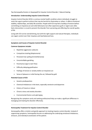 Top Homeopathy Doctors in Gopanpalli for Impulse Control Disorder (1)