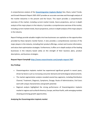 Osseointegration Implants Market Size, Regional Revenue and Outlook 2025-2037