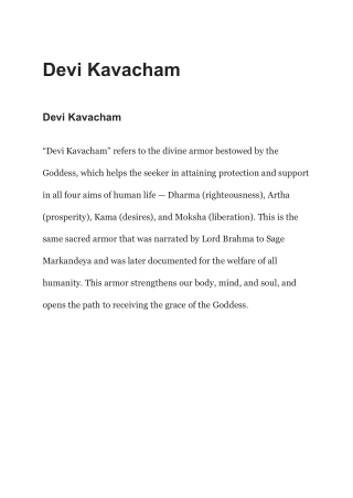 Devi Kavacham