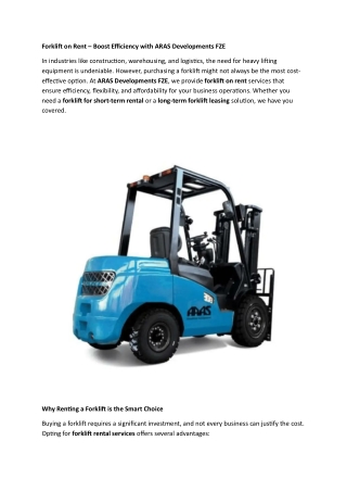 Forklift-on-Rent