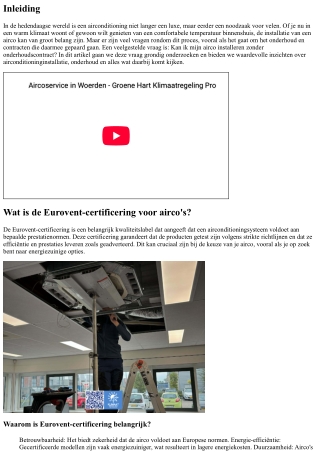 Kan ik mijn airco installeren zonder onderhoudscontract?