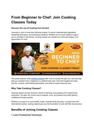 From Beginner to Chef_ Join Cooking Classes Today