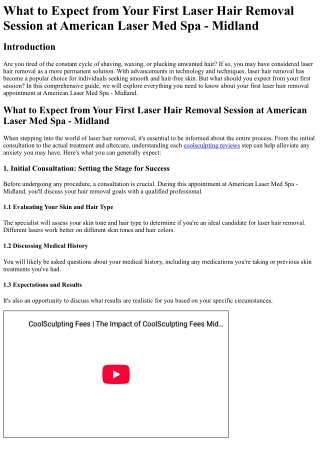 What to Expect from Your First Laser Hair Removal Session at American Laser Med