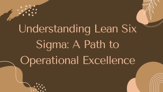 Understanding Lean Six Sigma: A Path to Operational Excellence