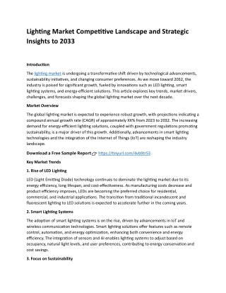 Lighting Market Competitive Landscape and Strategic Insights to 2033