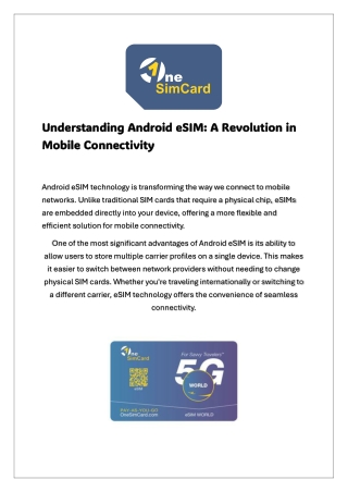 Understanding Android eSIM