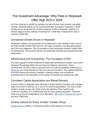 The Investment Advantage_ Why Flats in Hinjewadi Offer High ROI in 2025