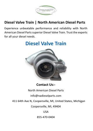 Diesel Valve Train