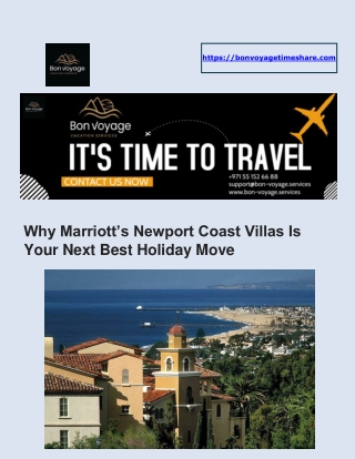 Marriott’s Newport Coast Villas - Bon Voyage Vacation Services