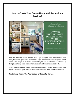 How to Create Your Dream Home with Professional Services