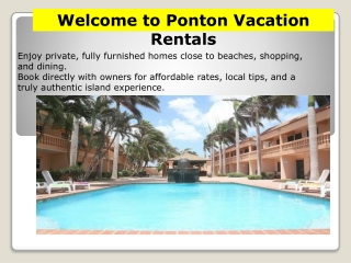 Ponton Vacation Rentals By Owner – Affordable and Private Stays in Aruba