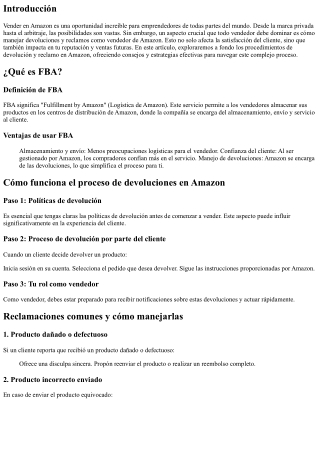 Cómo manejar devoluciones y reclamos como vendedor de Amazon