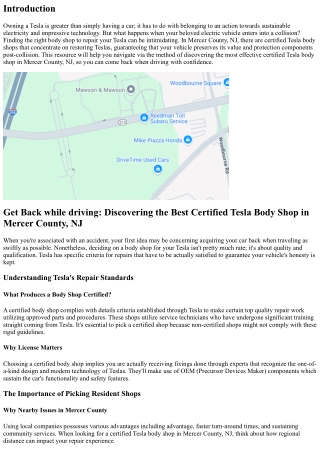 Come back when driving: Finding the most effective Certified Tesla Body Shop in