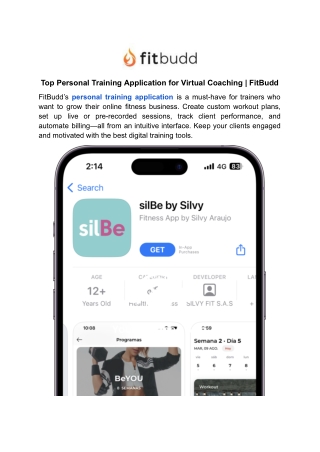 Top Personal Training Application for Virtual Coaching _ FitBudd
