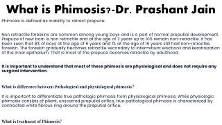 What is Phimosis-Dr. Prashant Jain. Prashant Jain
