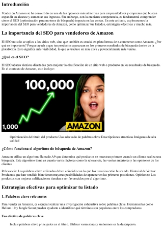 La importancia del SEO para vendedores de Amazon