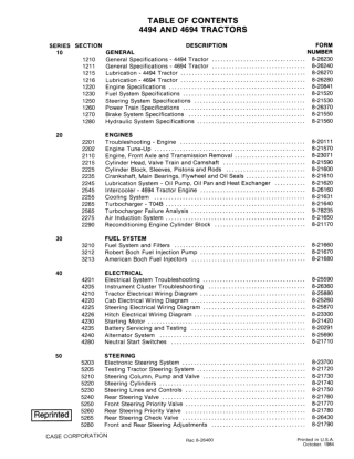 CASE IH 4694 Tractor Service Repair Manual Instant Download