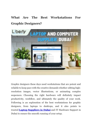 What Are The Best Workstations For Graphic Designers