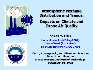Atmospheric Methane Distribution and Trends: Impacts on Climate and Ozone Air Quality