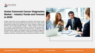 Colorectal Cancer Diagnostics Market