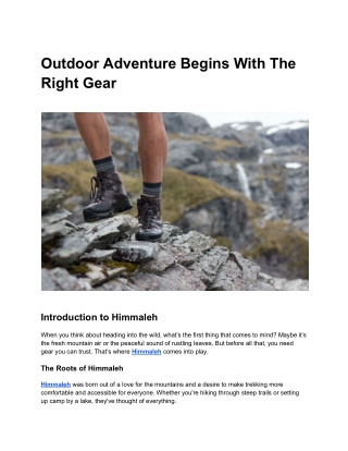 Your Feet Will Thank You for Waterproof Trekking shoes by Himmaleh