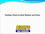 Finding a Store to Rent Washer and Dryer