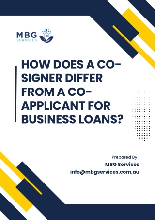How Does a Co-Signer Differ From a Co-Applicant for Business Loans