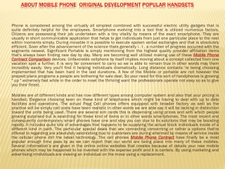 Mobile Phone Contract Comparison