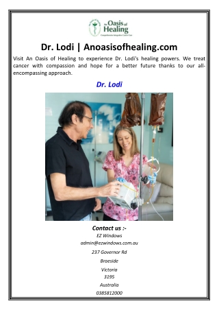Dr. Lodi  Anoasisofhealing.com