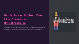 Watch Soccer Online