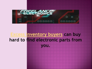 Electronic surplus parts number