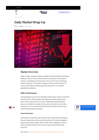 Daily Market Wrap-Up