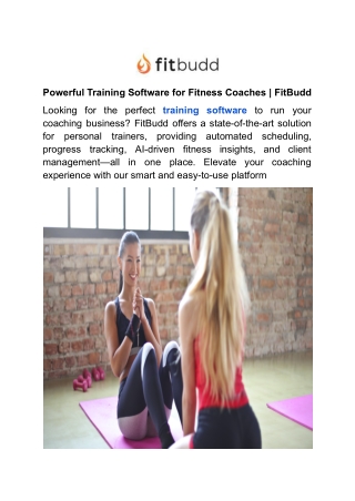 Powerful Training Software for Fitness Coaches _ FitBudd