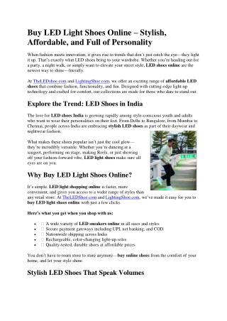 Buy light shoes online