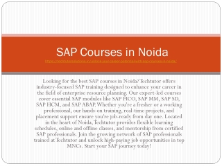 sap training noida