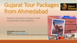 Gujarat Tour Packages from Ahmedabad – Best Deals and offers 2025