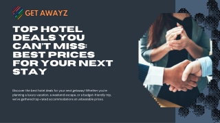 Top Hotel Deals You Can’t Miss: Best Prices for Your Next Stay