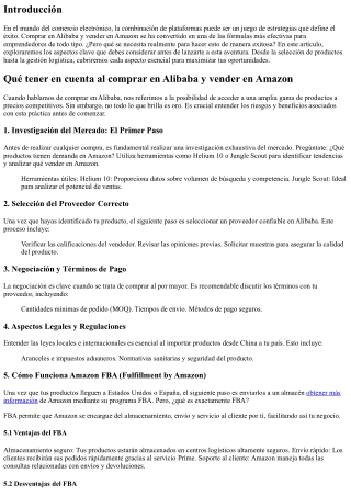 Qué tener en cuenta al comprar en Alibaba y vender en Amazon