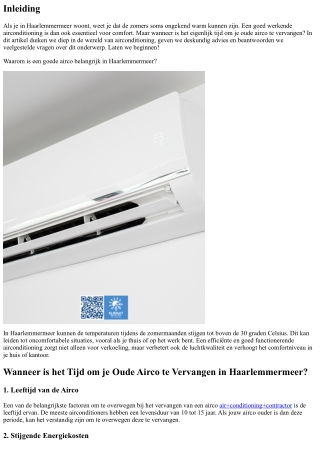 Wanneer is het Tijd om je Oude Airco te Vervangen in Haarlemmermeer?