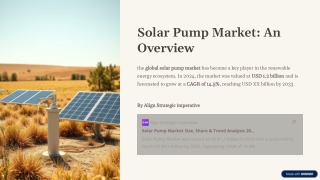 Solar Pump Market Outlook 2026–2033: Trends, Players & Opportunities