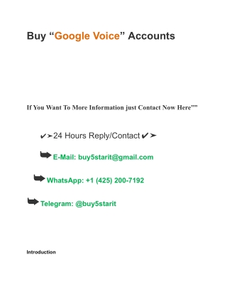 The Best Place to  Buy Google Voice Accounts
