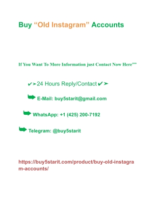 Where can I Buy Old Instagram Accounts?