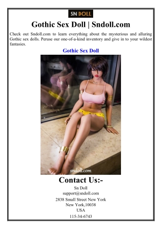 Gothic Sex Doll | Sndoll.com