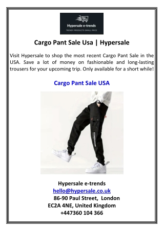Cargo Pant Sale Usa  Hypersale