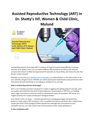 Assisted Reproductive Technology