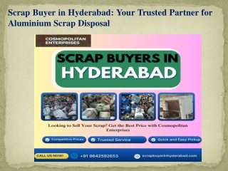 Scrap Buyer in Hyderabad Your Trusted Partner for Aluminium Scrap Disposal
