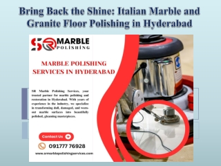 Bring Back the Shine Italian Marble and Granite Floor Polishing in Hyderabad