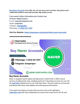 Top 3.1 Sites to Buy Naver Accounts In This Year